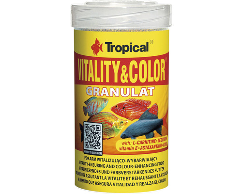 Krmivo pre ryby granulované Tropical Vitality & Color Granulat 100 ml Tropical Vitality a Color Granulat krmivo pre ryby