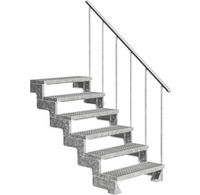 Oceľové schodisko s madlom pre vonkajšie použitie