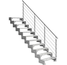 Schodisko s oceľovým zábradlím