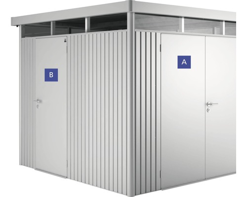 Kôlňa na náradie s dvoma dverami na uloženie záhradného náradia a nástrojov