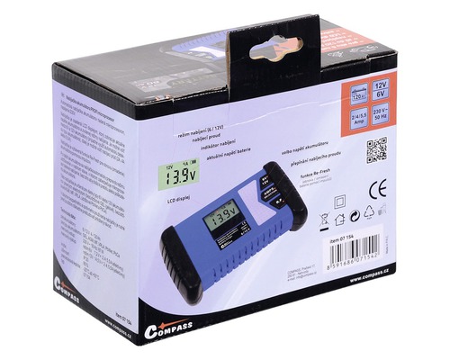 Balenie nabíjačky batérií Compass s LCD displejom