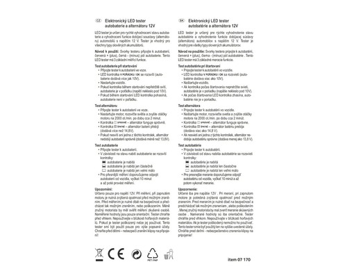 Informácie o LED testeri batérií pre autobatérie a alternátory