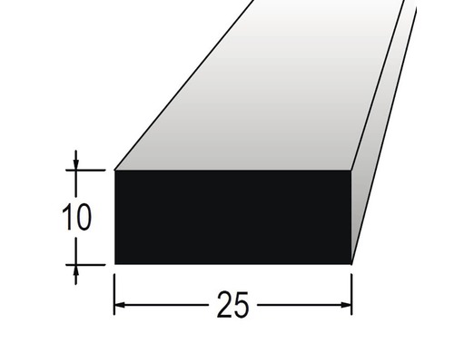 Hranol obdĺžnikový 10 x 25 x 900 mm dub