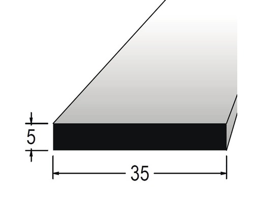 Hranol obdĺžnikový 5 x 35 x 900 mm dub