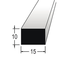 Obrázok hranatého profilu s rozmermi 10 krát 15 milimetrov