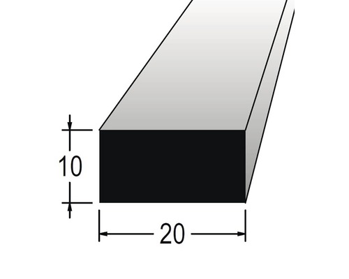 Hranol obdĺžnikový 10 x 20 x 900 mm dub