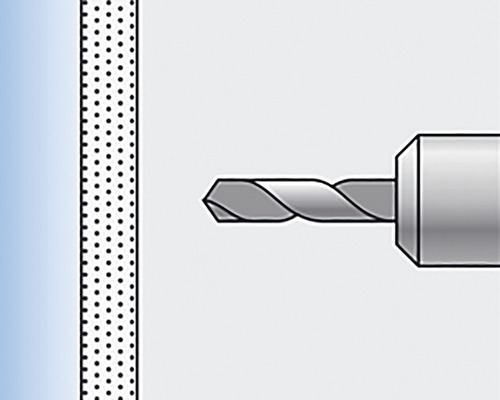 Vrták na vŕtanie otvoru do povrchu
