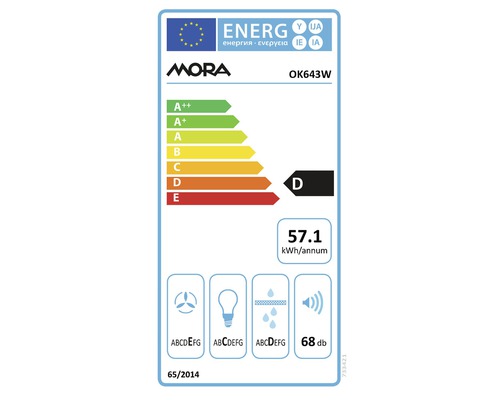 Energetický štítok Mora OK643W