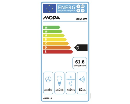 Energetický štítok Mora OT651W
