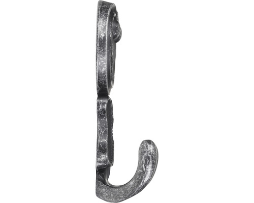 Dekoratívny nástenný hák z kovu
