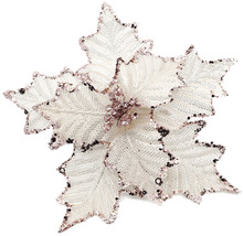 Dekoratívna umelá kvetina s trblietavými akcentmi