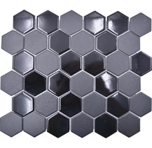 Keramická mozaika HX 09059 šesťuholník 32,5x28,1 cm mix čierna R10B-thumb-0