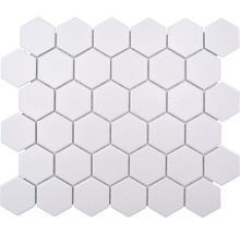 Keramická mozaika HX AT51 šesťuholník 32,5x28,1 cm Uni biela R10B-thumb-0