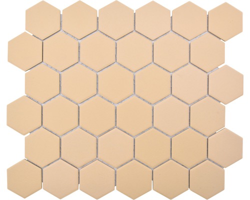 Keramická mozaika HX AT57 šesťuholník uni okrová oranžová R1
