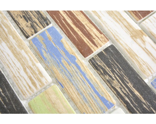 Mozaiková dlaždica s dizajnom dreva