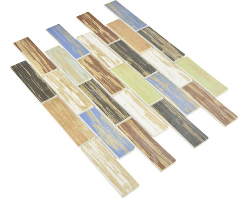 Mozaiková dlaždica s dizajnom dreva