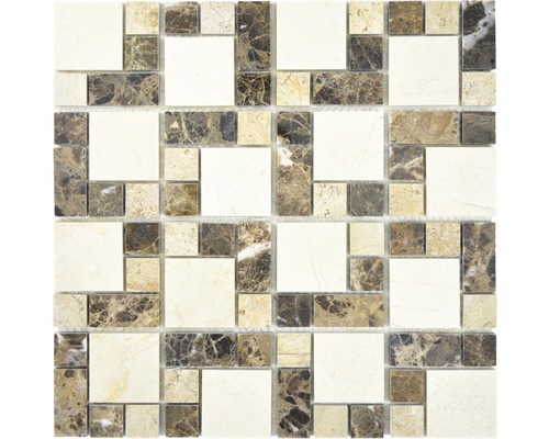 Mozaika z prírodného kameňa XNM MC759 30,5x30,5 cm béžová/hnedá