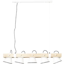 LED luster Brilliant Pilow E27 5x10 W biely/bukový