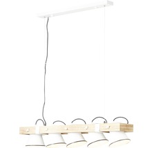 LED luster Brilliant Pilow E27 5x10 W biely/bukový