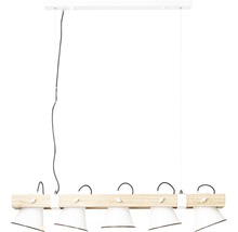 LED luster Brilliant Pilow E27 5x10 W biely/bukový