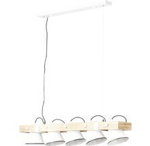 LED luster Brilliant Pilow E27 5x10 W biely/bukový