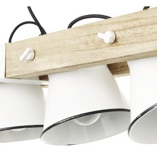 LED luster Brilliant Pilow E27 5x10 W biely/bukový