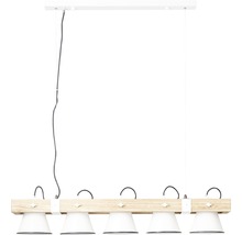 LED luster Brilliant Pilow E27 5x10 W biely/bukový