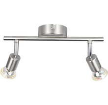 Stropné svietidlo s dvoma reflektormi z kovu