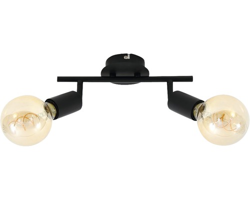 LED bodové svietidlo Briloner E27 2x60W čierne