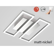 LED stropné svietidlo z niklu s funkciou stmievania