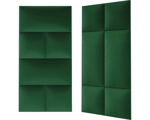 Dva zelené akustické panely pre nástenné dekorácie