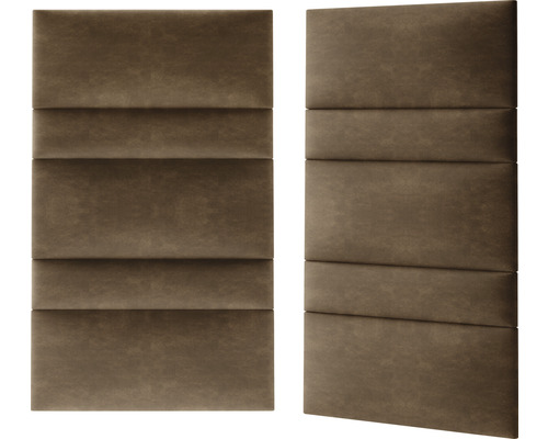Dva čalúnené stenové panely s obdĺžnikovými prvkami pre nástenné dekorácie