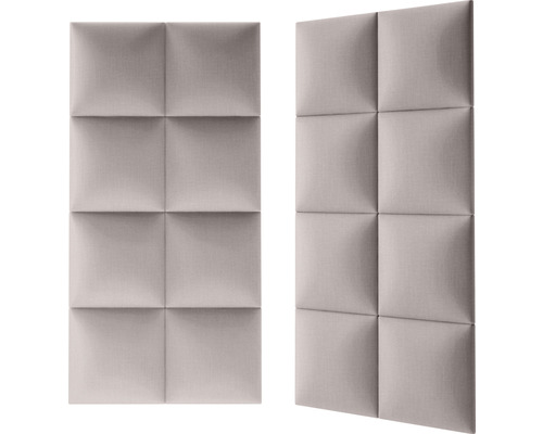 Dva akustické panely so štvorcovým vzorom