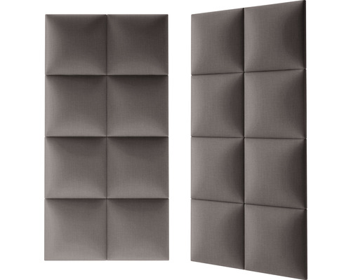 Dva zvukovoizolačné panely so štvorcovým vzorom