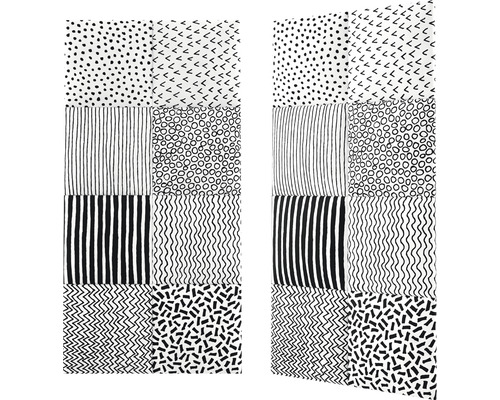 Záves s rôznymi vzormi