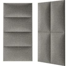 Dva sivé akustické panely pre montáž na stenu