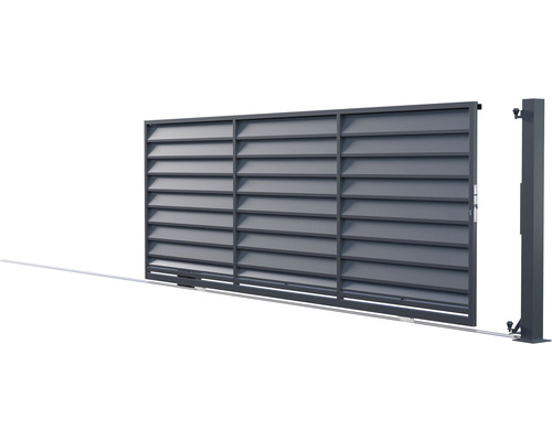 Brána POLARGOS Mistral posuvná 400 x 150 cm ľavá Zn 7016 antracit s protizávažím vr. pohonu Brána POLARGOS Mistral posuvná 400 x 150 cm ľavá Zn 7016 antracit s protizávažím vr. pohonu