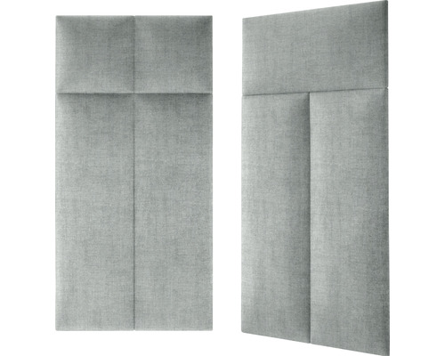 Dva sivé akustické panely na montáž na stenu