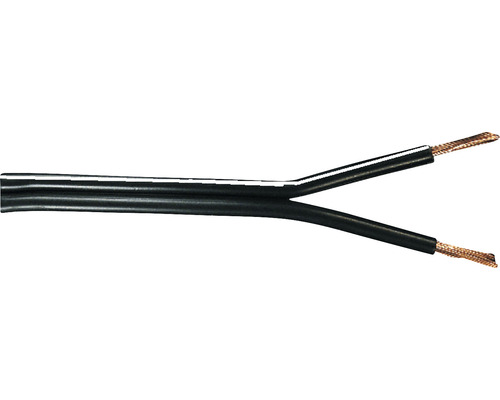 Reproduktorový kábel LS-FL 2x2,5 mm² čierny metrážový tovar-0