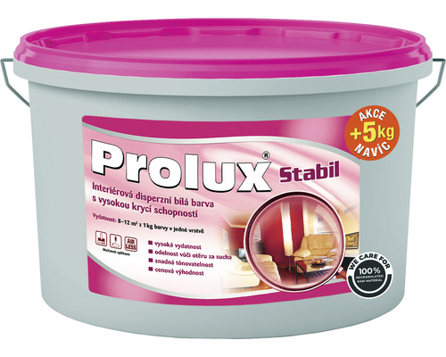 Farba na stenu Prolux Stabil biela 20 kg + 5 kg