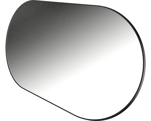 Obdĺžnikové zrkadlo so zaoblenými rohmi a rámom