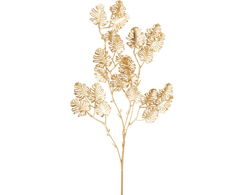 Dekorácia vetva philodendron 68 cm zlatá