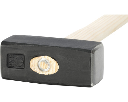 3 kg kladivo s drevenou rukoväťou