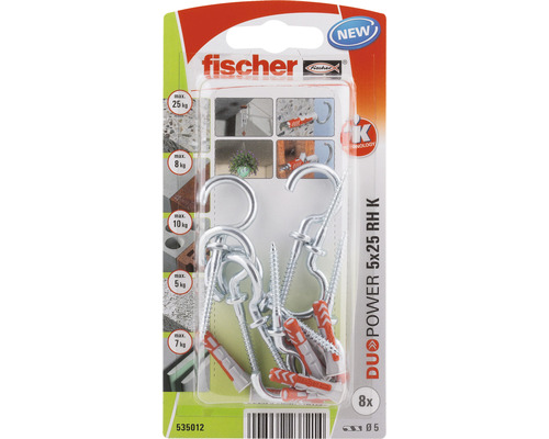 Univerzálna hmoždinka Fischer Duopower 5x25 RHKNV 16 ks
