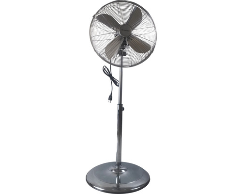 Kovový stojanový ventilátor s okrúhlou základňou