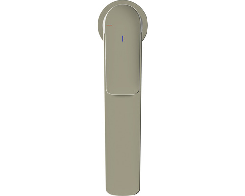 Vodovodná batéria pre umývadlo s označením teploty