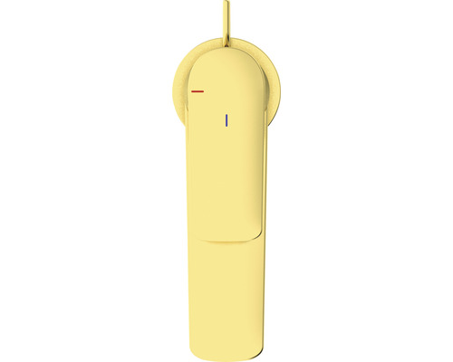 Umývadlová batéria s označením pre studenú a teplú vodu