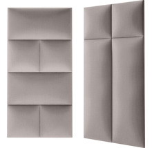 Dva čalúnené stenové panely v rôznych prevedeniach