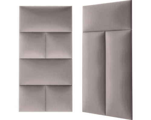 Dva zvukovoizolačné panely s textilným poťahom na montáž na stenu