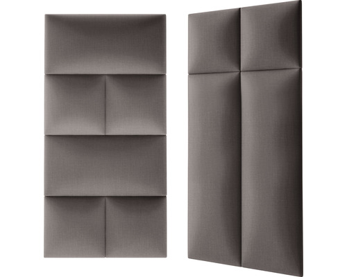 Dva zvuk pohlcujúce stenové panely s geometrickým dizajnom.